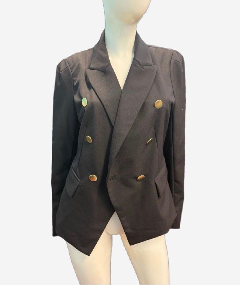 House of Harlow 1960 Black Double Breasted Blazer Women’s Size M